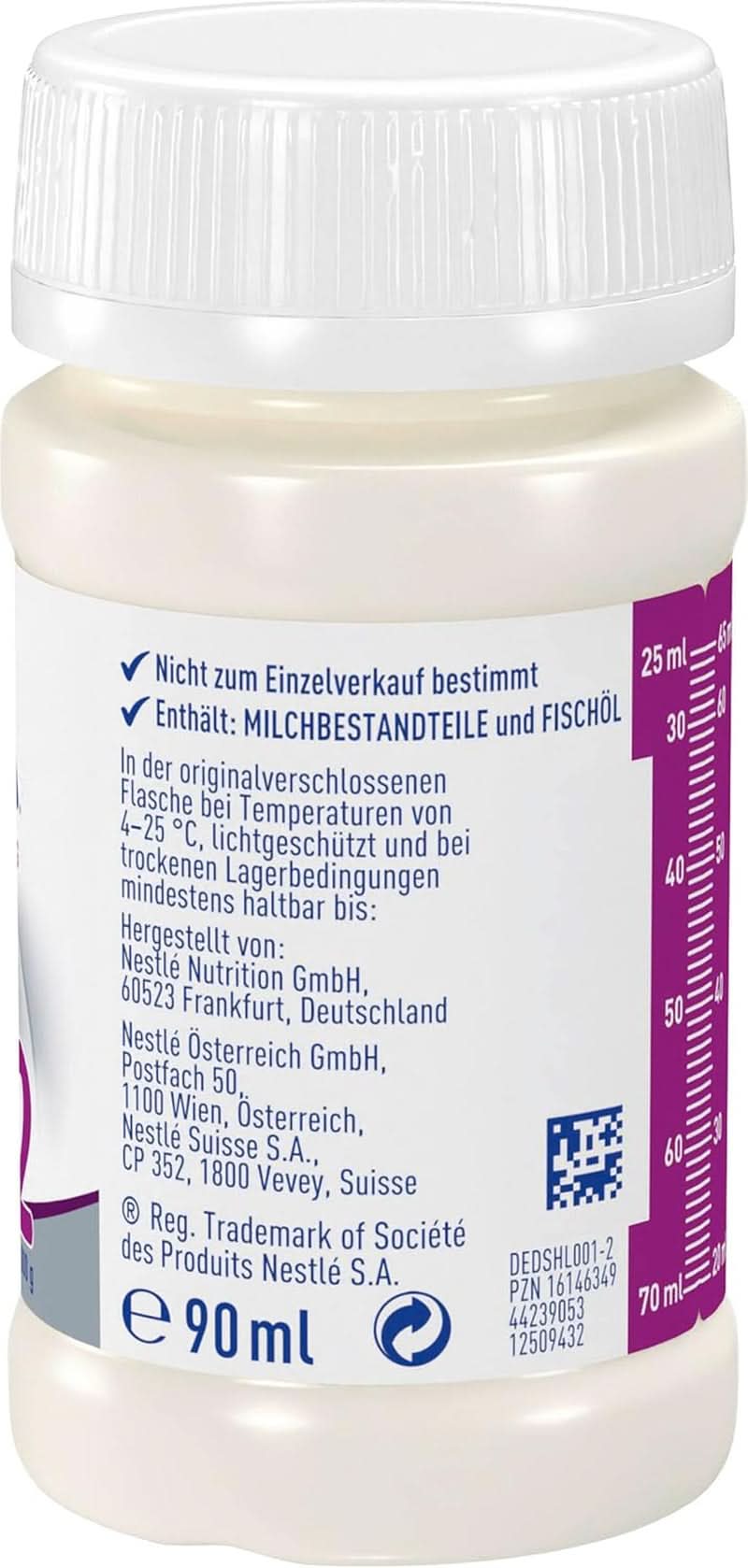 Aliment pour bébés prématurés BEBA Niveau 2, Aliment spécial pour bébés prématurés et nouveau-nés de faible poids, prêt à boire, pack de 32 (32 x 90 ml) Naty Shop