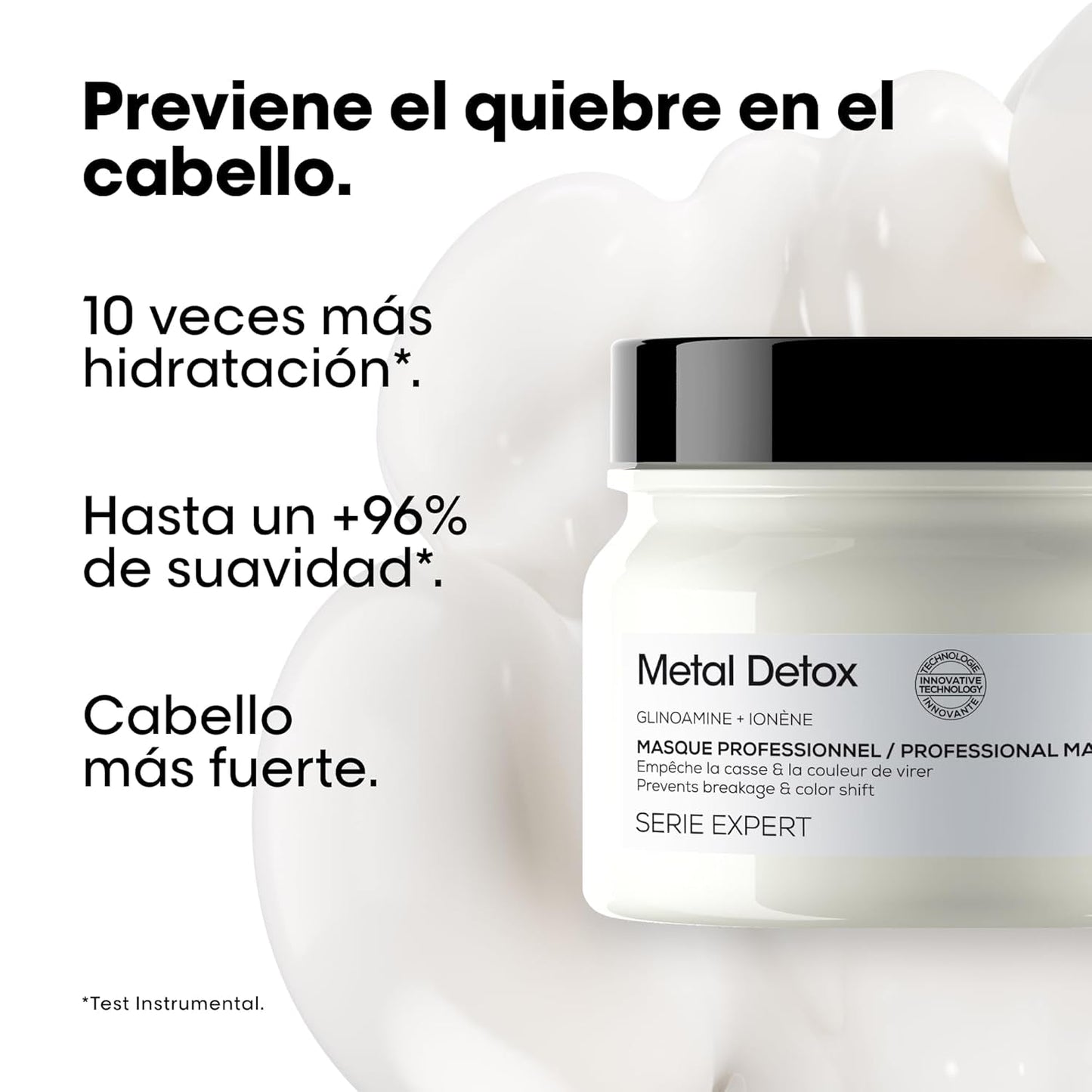 L'Oréal Professionnel Masque Restructurant Professionnel pour tous types de cheveux, aide à réparer les dommages et à restaurer la force des cheveux, Absolut Repair Molecular, 150 ml Naty Shop Hair Mask
