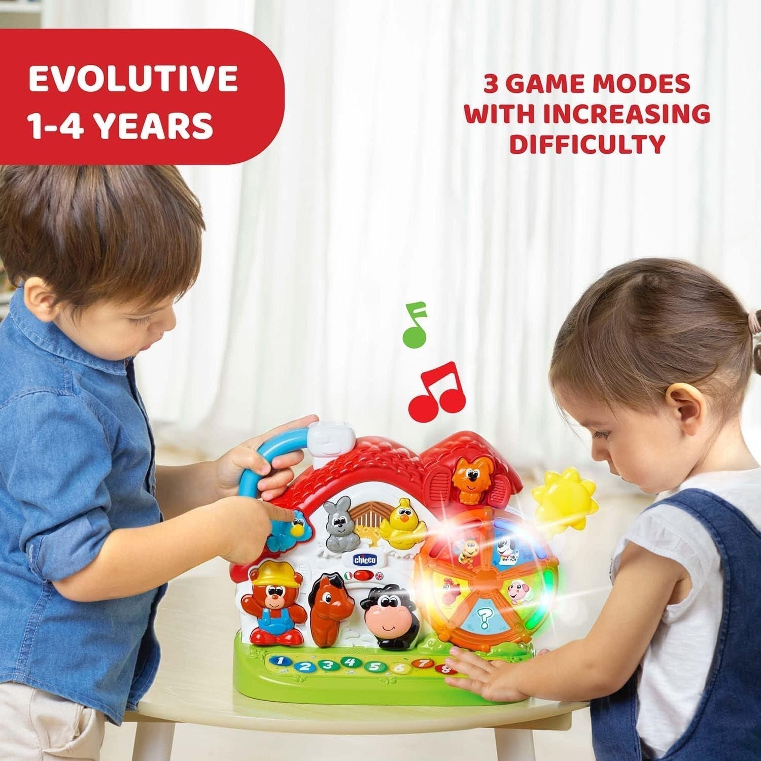 Chicco Ma New Farm, bilingue, empilable Naty Shop Jouets pour bébé