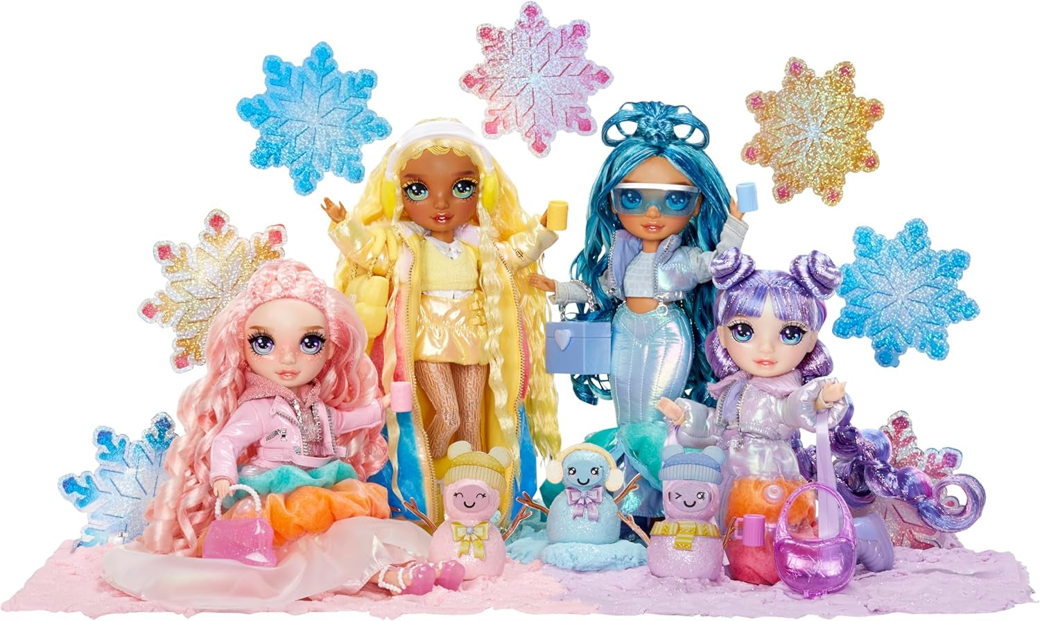 Rainbow High Winter Wonderland - Skyler (Bleu) - Poupée mannequin de neige à accumulation d'eau magique cachée de 28 cm avec ensemble de bonhomme de neige, convient aux enfants et aux collectionneurs de 4 à 12 ans Naty Shop Dolls