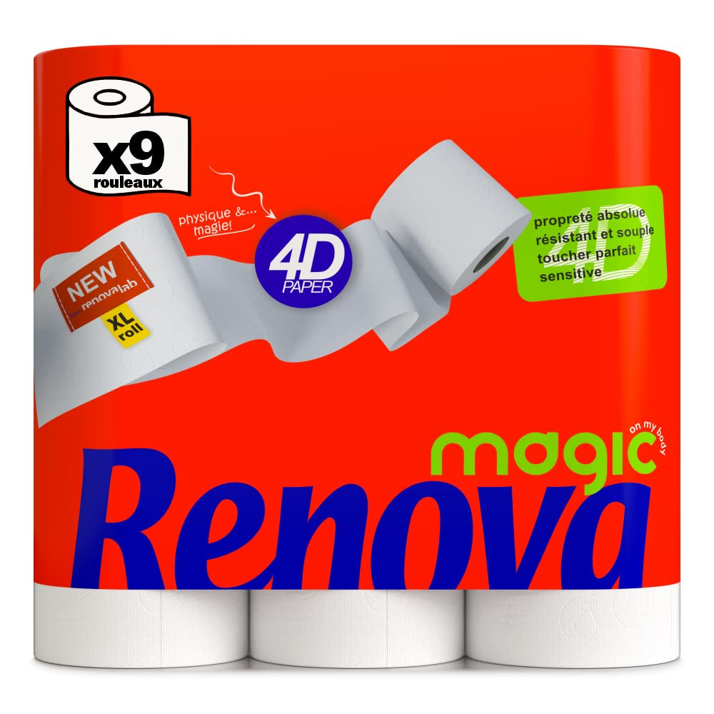Papier toilette Renova - 9 rouleaux