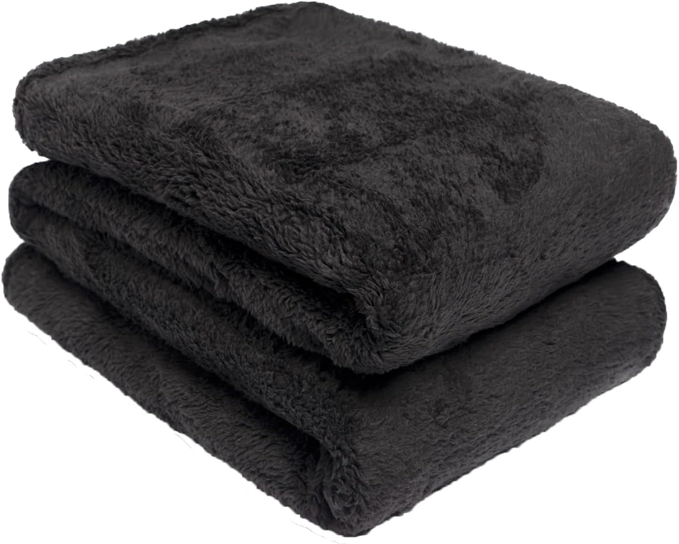 Brentford's Teddy Couverture polaire grande couverture de lit en peluche super douce et chaude pour canapé-lit noir - 150 x 200 cm Lits et couvertures Besuche den Brentfords-Store Noir 150 x 200 cm