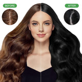 Shampoing Instantané Cheveux Noirs, Shampoing Teinture Naturelle, Couverture 100% Gris - Facile et Rapide, Coloration Semi Permanente pour Cheveux Noirs, Shampoing Teinture Capillaire pour Homme et Femme Coloration Cheveux Naty Shop