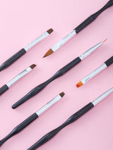 Ensemble de pinces à ongles pour Nail Art, 10 pièces de pinces à ongles, pinces à ongles professionnelles, pinces à revêtement fin pour ongles, noir