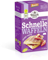 Demeter Bauck Hof Bio Dinkel Wafflen, 200 G Mélange pour la pâtisserie et la cuisson Naty Shop 12 X 200 Gr