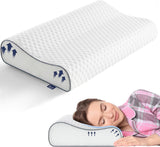 BedStory Oreiller en mousse à mémoire de forme, oreiller de soutien du cou réglable en hauteur, oreiller ergonomique, oreiller latéral pour dormeurs sur le dos et le ventre (60 x 36 x 12/10 cm)