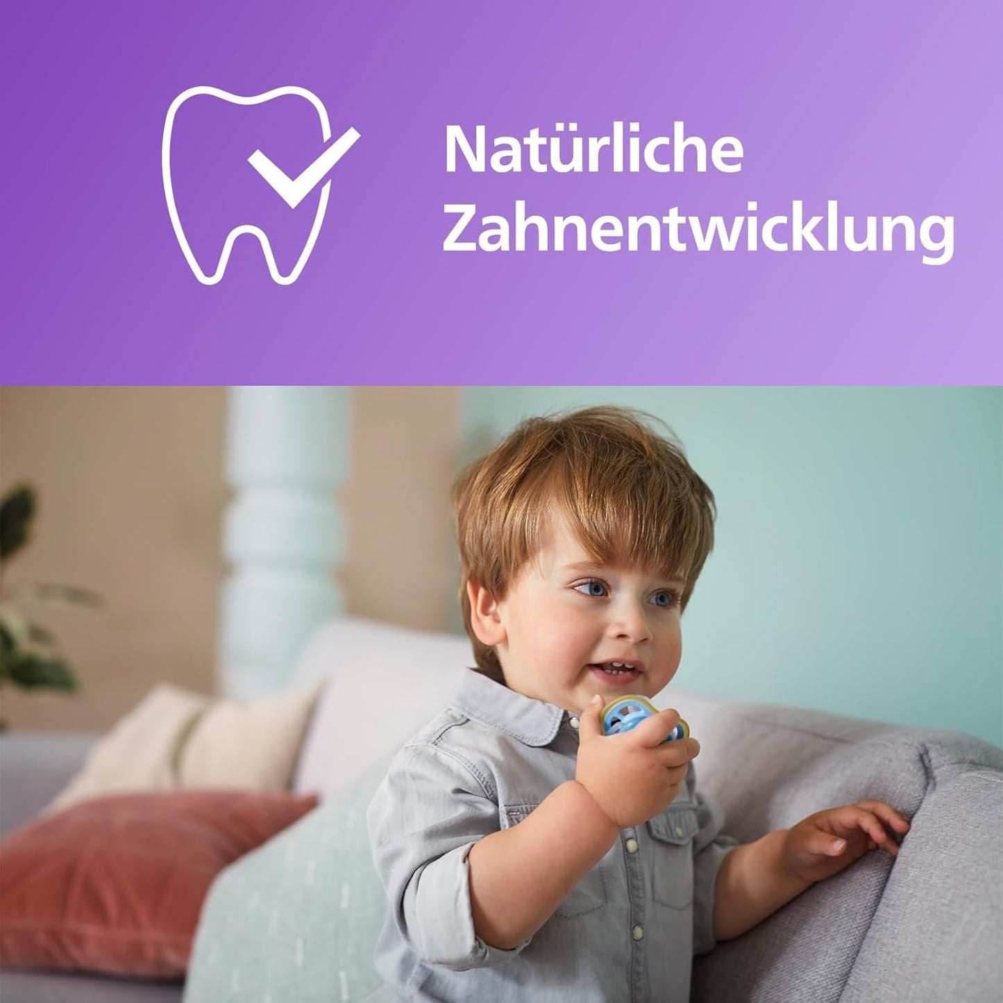 Sucettes Philips AVENT ultra air - Sucettes légères et respirantes pour bébés âgés de 0 à 6 mois, sans BPA, avec étui de transport comme stérilisateur, paquet de 2, modèle SCF085/24