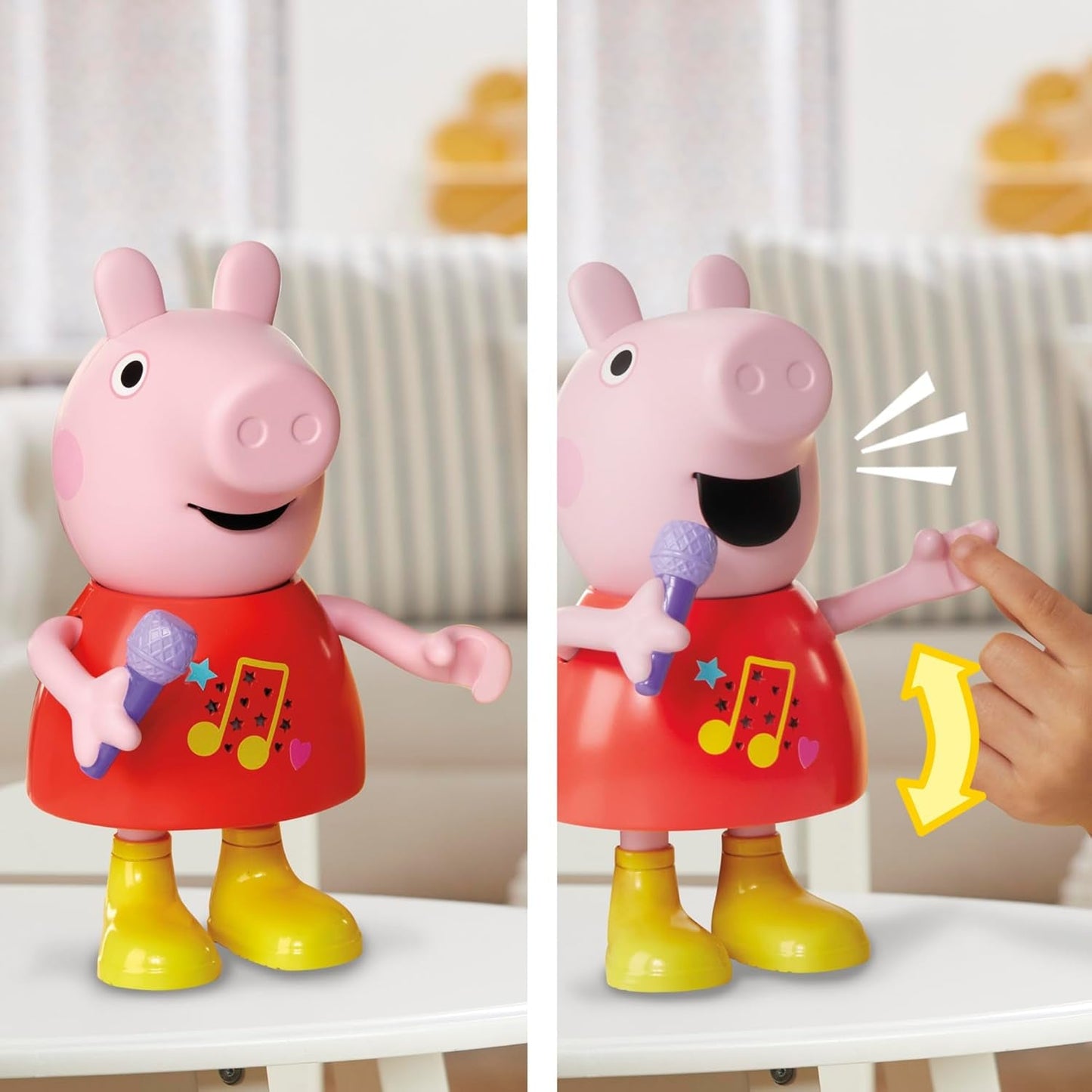 Poupée Peppa Pig, parlant et chantant, rose, 20 cm
