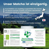 Thérapie Matcha 30+ | Poudre de thé Matcha biologique | 60g | Avec une teneur vérifiée d'au moins 30 mg/g de catéchine EGCG | Soutient le système immunitaire et les niveaux d'énergie | Qualité cérémoniale | Thé vert du Japon