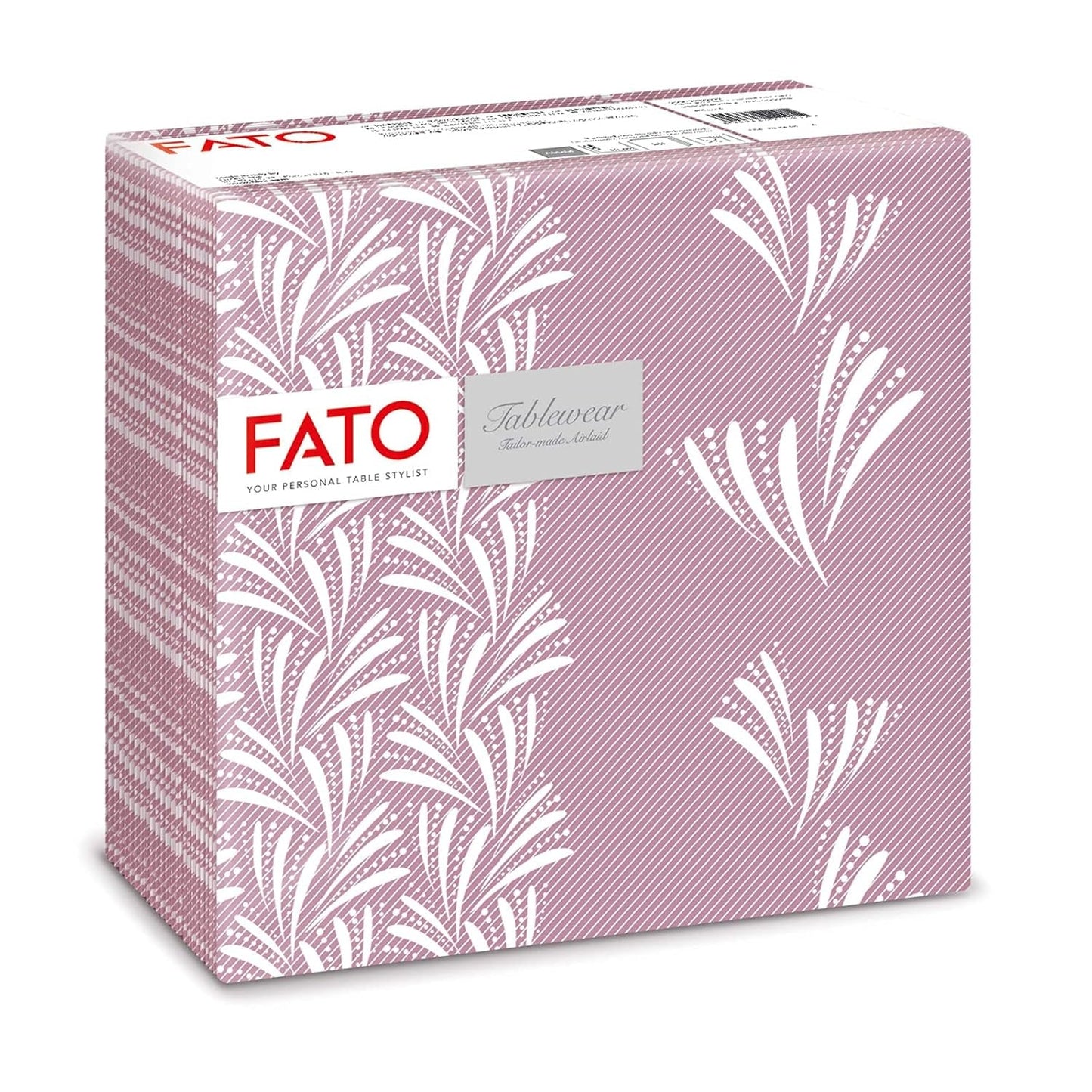 Fato - Serviettes en papier sec, airlaid, effet textile, paquet de 50 serviettes, 40X40 pliées en format 4, Tropicana Decor
