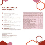 ERBOTECH Goji Berries 200 g, baies de goji à haute teneur en vitamines, fruits secs sans sucre ni soufre, superaliments naturels et riches en énergie, Made in Italy Produits déshydratés Naty Shop
