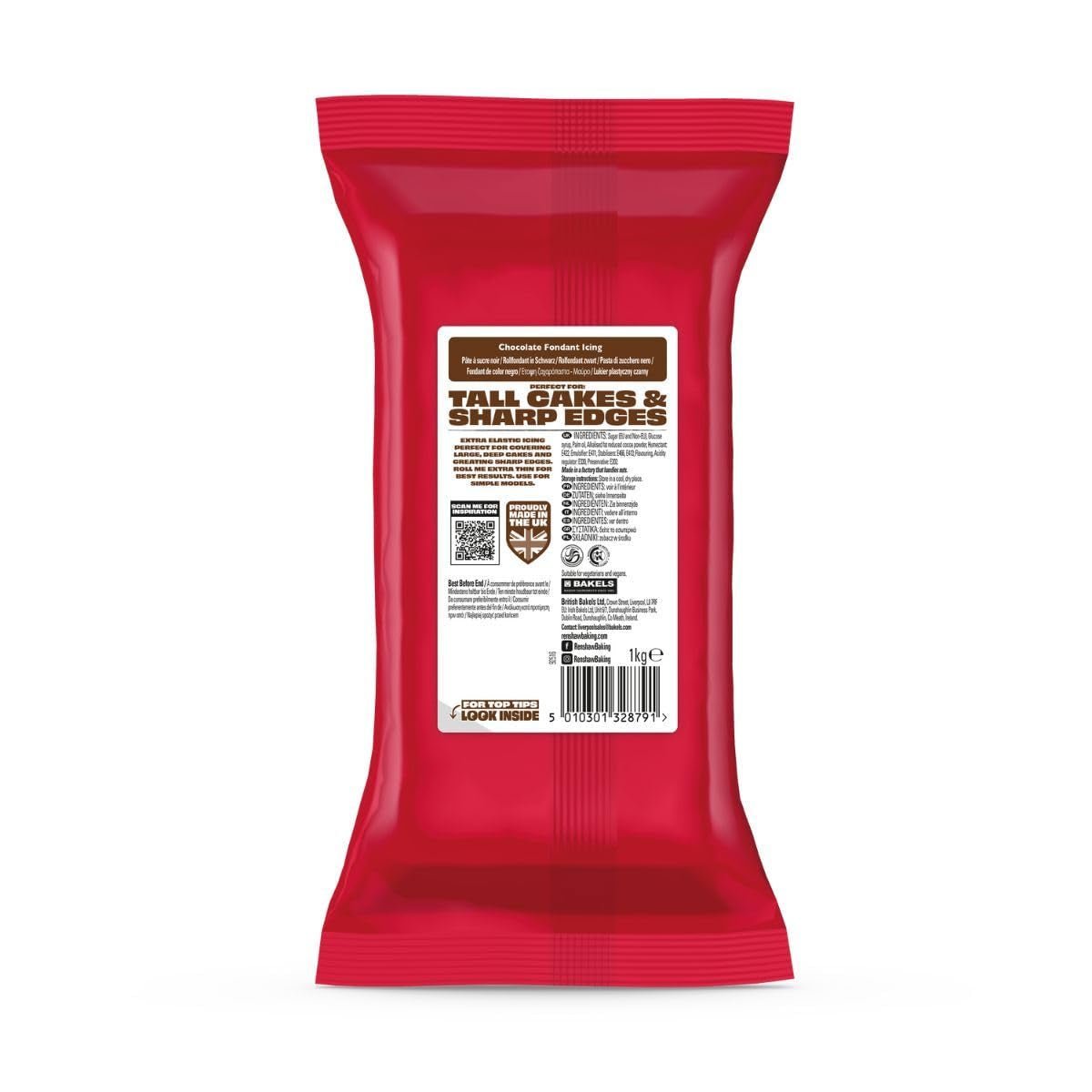 Extra Fondant Chocolat Marron 1kg - Fondant extra élastique au goût vanille, parfait pour recouvrir les gâteaux - Chocolat marron - 1 kg Pâte à sucre Naty Shop