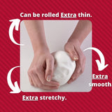 Extra Fondant Rouge 1kg - Fondant extra élastique au goût de vanille, parfait pour recouvrir les gâteaux - Rouge - 1 kg de Pâte à Sucre Naty Shop