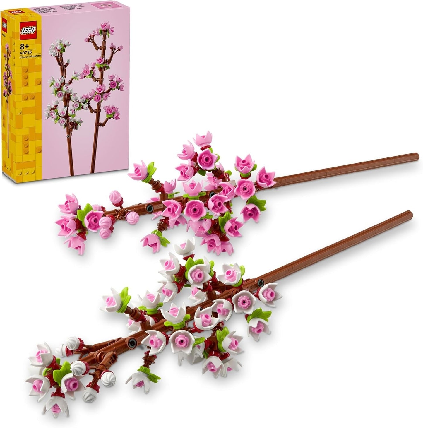 Fleurs de cerisier LEGO Botanicals - Fleurs artificielles à construire - Décorations de bureau pour enfants - Bouquet de fleurs à exposer - Cadeau pour femmes et hommes à partir de 8 ans - Botany Collection 40725 Jeux de construction Besuche den LEGO-Store Fleurs de cerisier