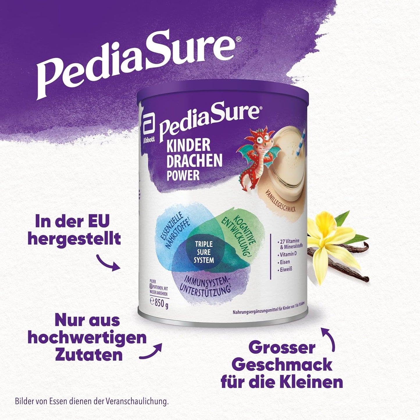 Pediasure Dragon's Power, Complément nutritionnel pour enfants à partir de 1 an, 27 vitamines et minéraux Naty Shop