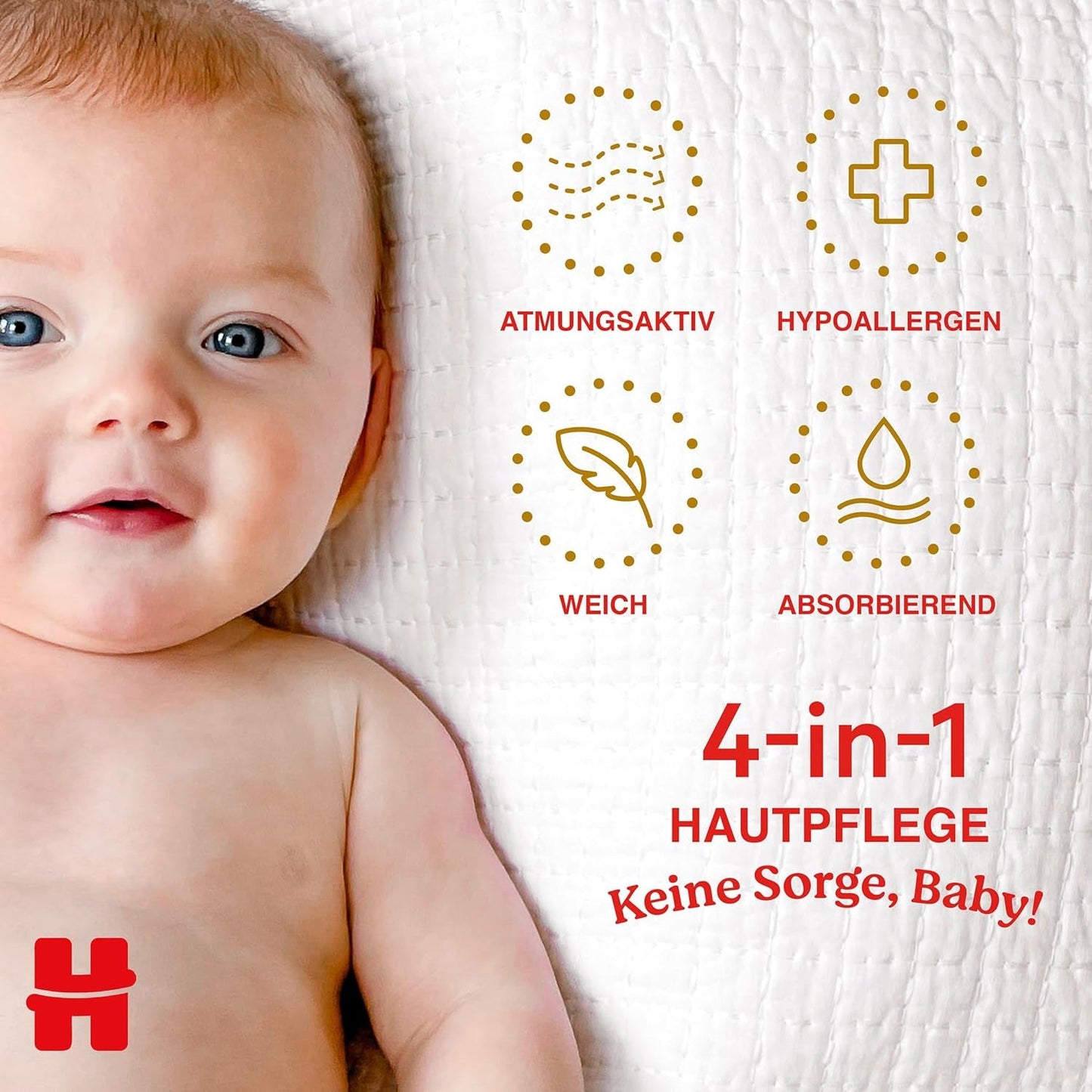 Couches pour nouveau-nés Huggies, taille 2, 116 couches (2 x 58), boîte d'un demi-mois