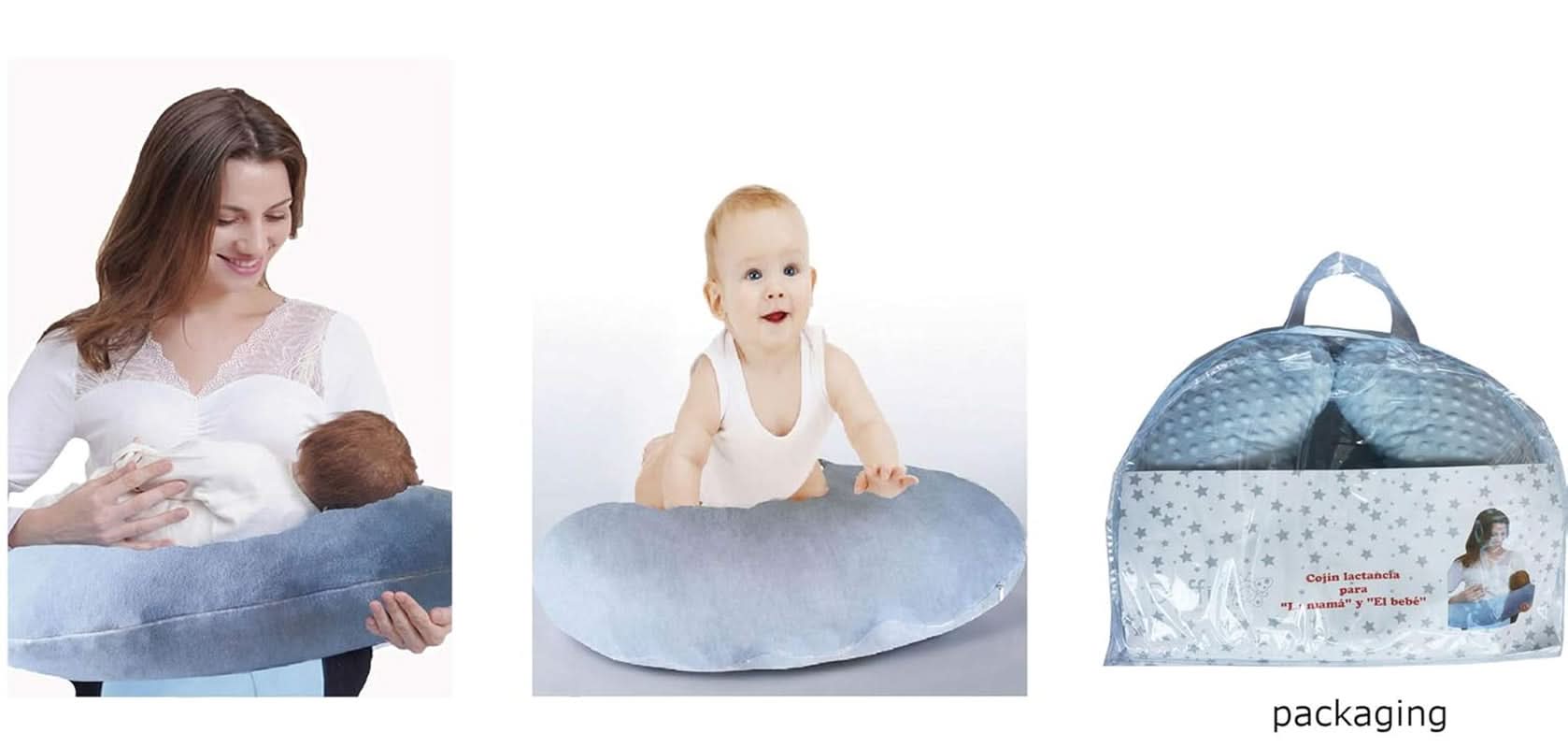 Coussin d'allaitement, housse et garnissage, 50 X 60 cm Accessoires Alimentation et Allaitement Bebe Naty Shop