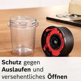 Bosch Batteur sur socle Vitapower Serie 4 MMB6177S, Edelstahl-Klingen Fabriqué en Allemagne, 1,5 L Thermosafe Glasbehälter, 0,6 L To-Go-Flasche, Stopfer, Universalzerkleinerer, 30 000 U/Min, 1200 W, Silver Kitchen Naty Shop