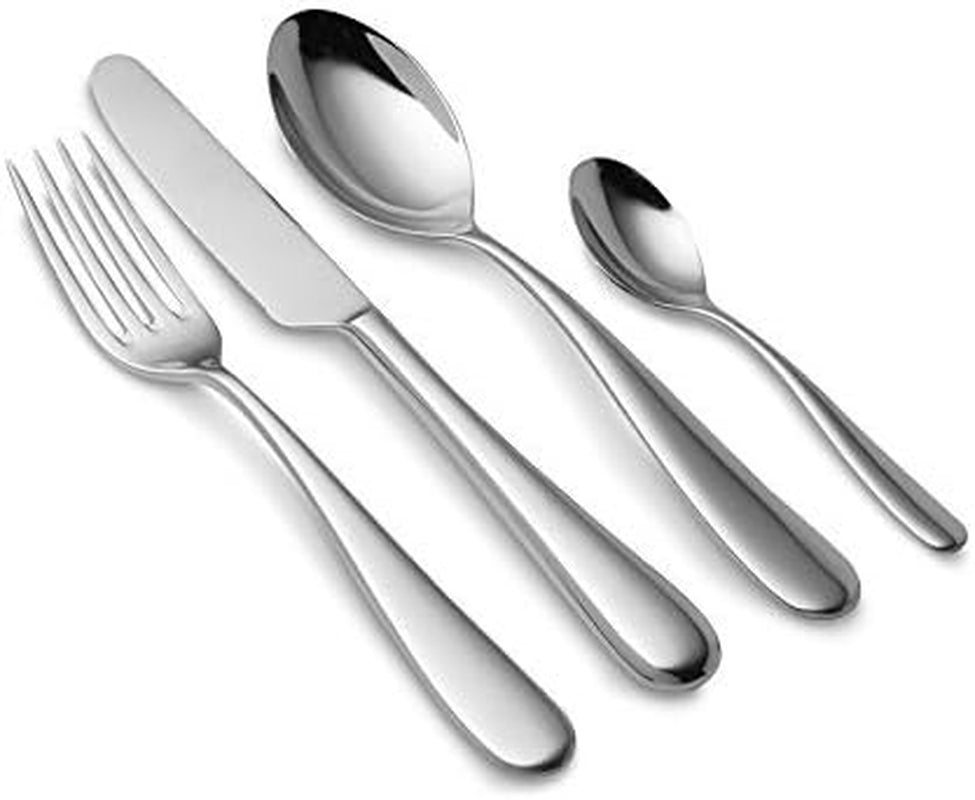 Alessi 5180S24M Nuovo Milano Ménagère monobloc 24 pièces en acier inoxydable poli 18/10 Cuisine Naty Shop