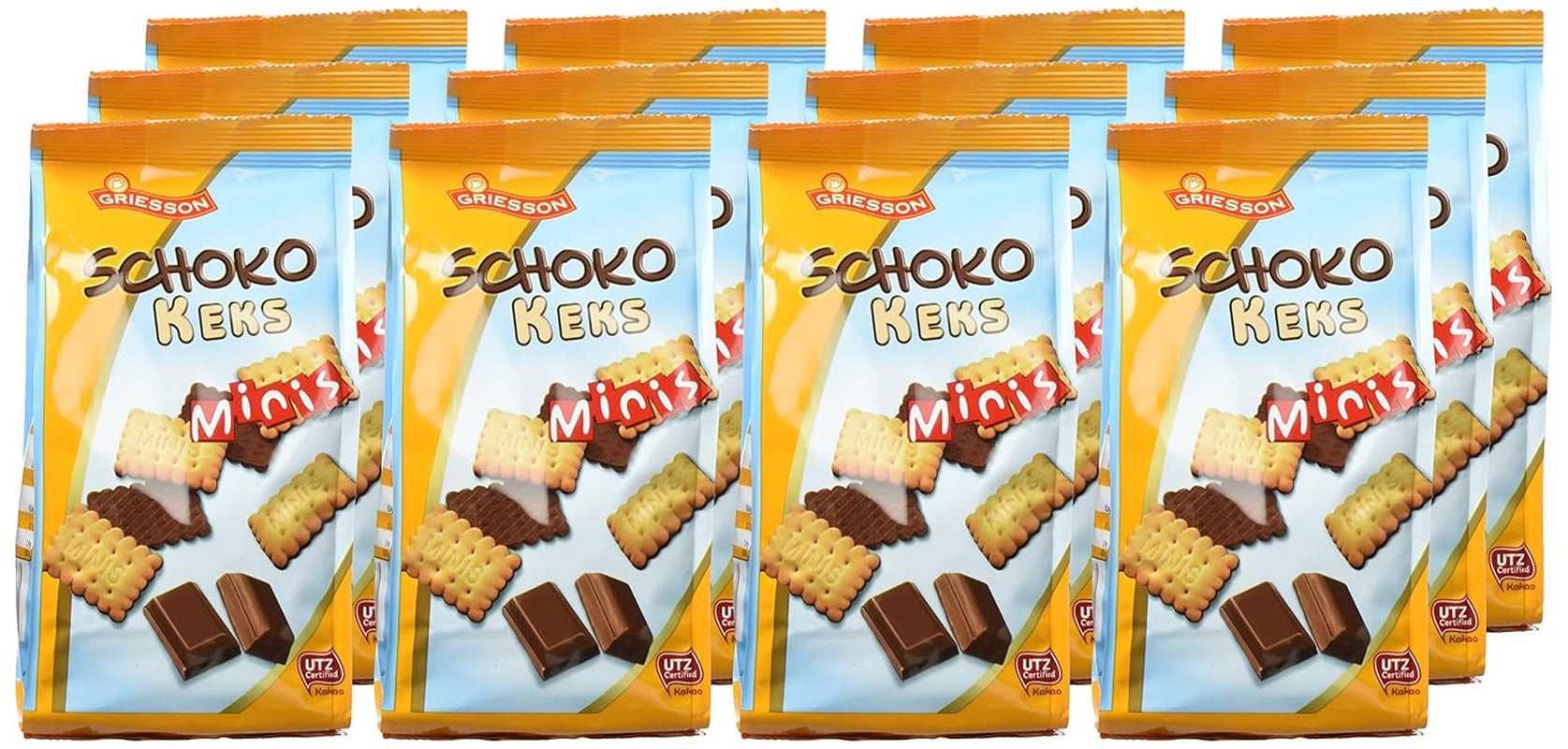 Griesson Mini Biscuits Chocolat Pack de 12 (12 sachets x 125g)