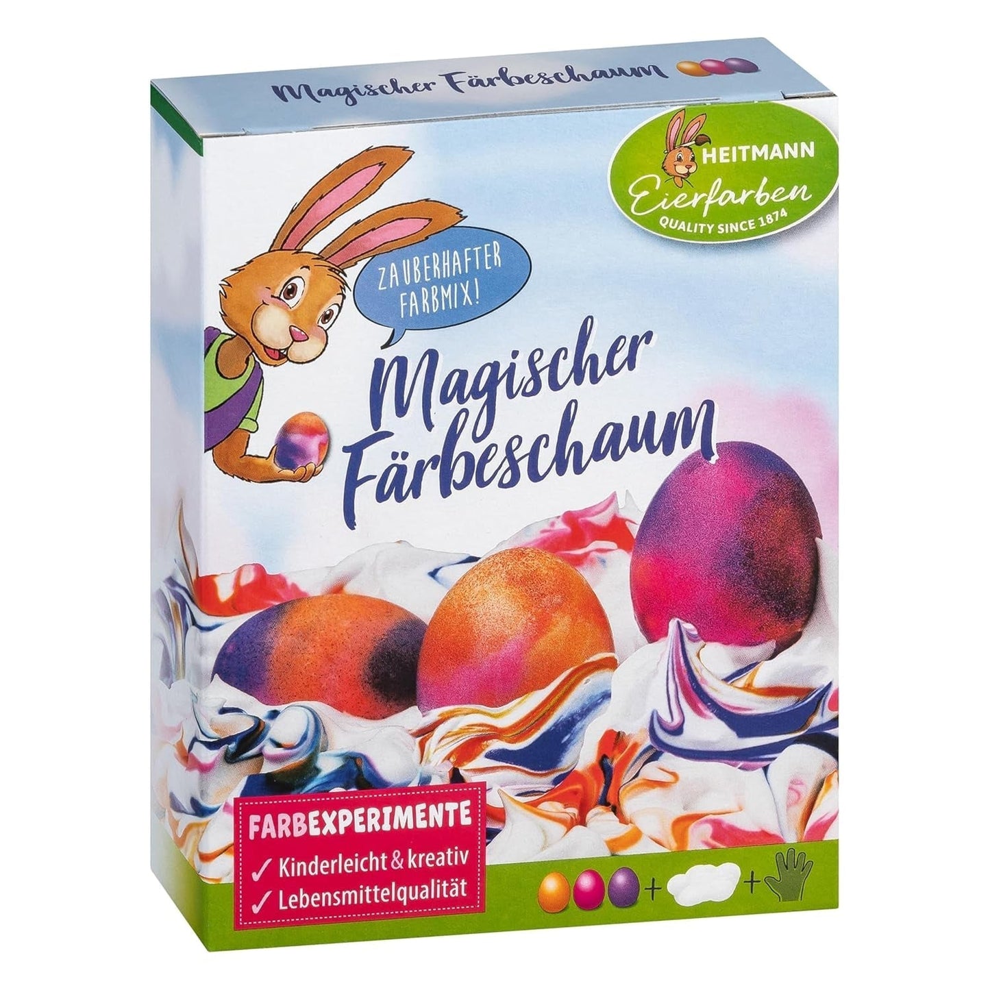 Heitmann Egg Colors - Expériences sur les œufs - Mousse colorante magique