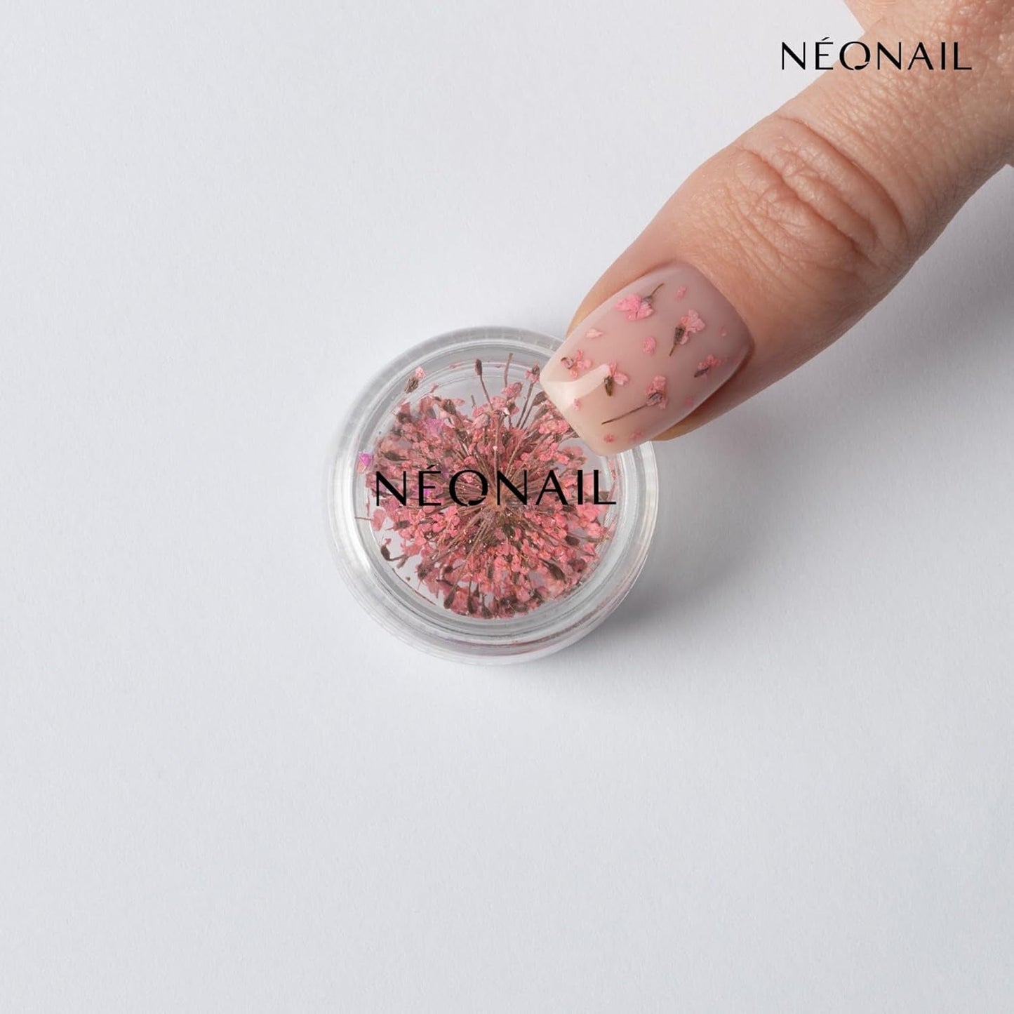 NÉONAIL Nail Art Flowers Set - Trockenblumen - Getrocknete Blumen - Nageldesign Zubehör - Nageldekorationen - Getrocknete Blüten - Décoration d'ongles - Gelnägel Zubehör - 3 Farben - Rosa, Lila, Orange
