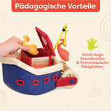 B. toys 13 pièces jouet de baignoire pour enfant avec bateau, gobelet empilable, poisson, jeu de pêche jouet pour enfant baignoire à partir de 1 an Jouets Bebe Naty Shop