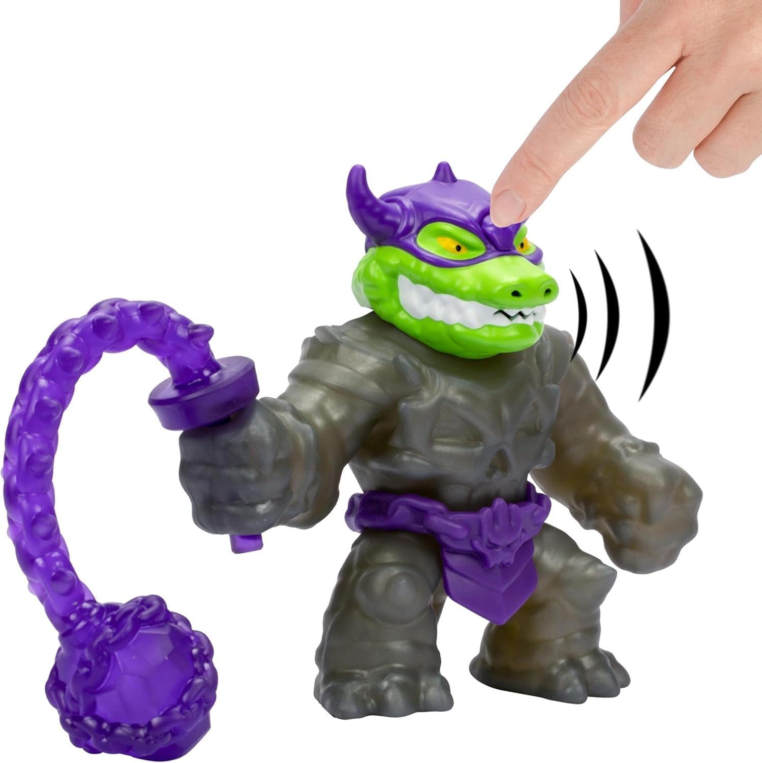 Heroes of Goo Jit Zu Stretch Strikers Deluxe Hero Pack Rock Jaw Figurine extensible avec plus de 20 figurines Cool Fighting Gear Naty Shop