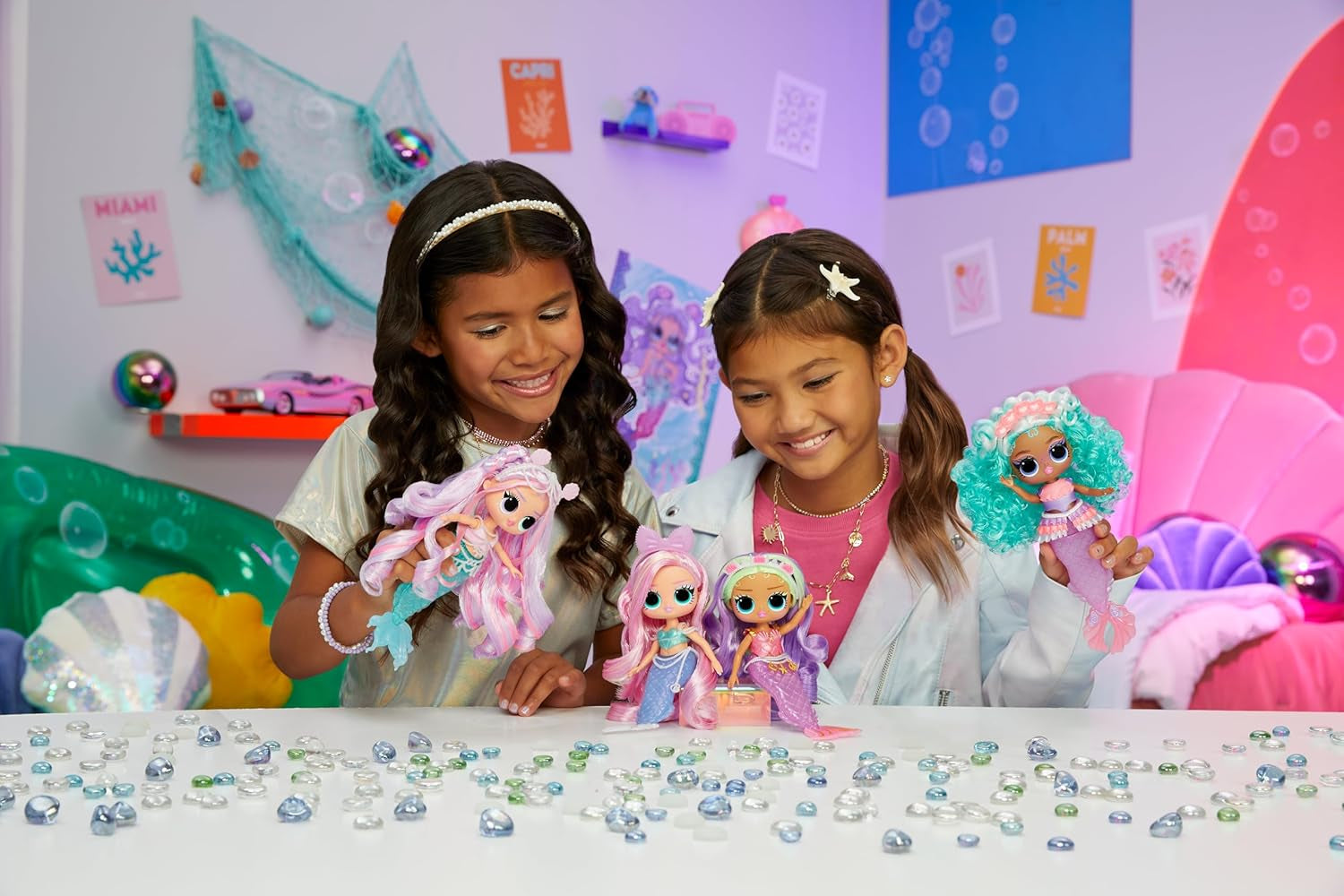 L.O.L. Surprendre! Tweens - Sirène Lola Waves - poupée mannequin avec queue qui change de couleur, aileron mobile et beaux accessoires - jouet pour enfants et collectionneurs à partir de 4 ans Naty Shop Dolls