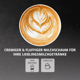 Caso Espresso Gourmet - Machine à expresso porte-filtre en acier inoxydable, puissante pompe Ulka 19 bars, avec mousseur à lait, pour café moulu ou capsules de café ESE, pour 2 tasses, avec chauffe-tasses