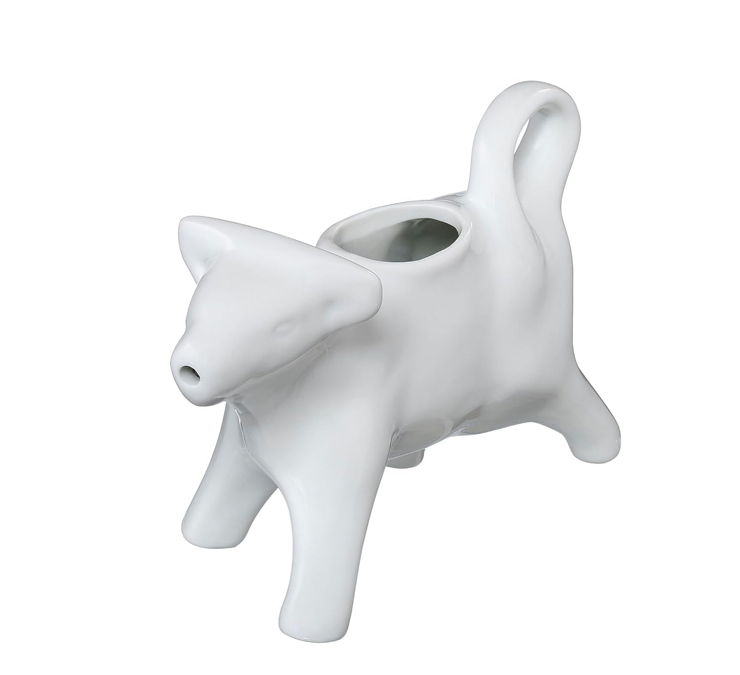 Cilio Milk - Tasse à lait en forme de vache | Porcelaine | Tasse à lait en forme de vache | Avec poignée | Tasse pour café, lait et crème | Décoration de table de petit déjeuner | Capacité 125 ml