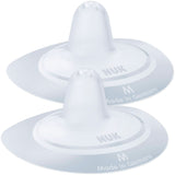 NUK Stillhütchen | Brusthütchen Zum Stillen | Schützt Vor Wunden Brustwarzen | Dünnes Silikon | Taille M (20Mm) | Y compris Schutzdose | 2 Stück Aliments pour bébés et accessoires d'allaitement Naty Shop
