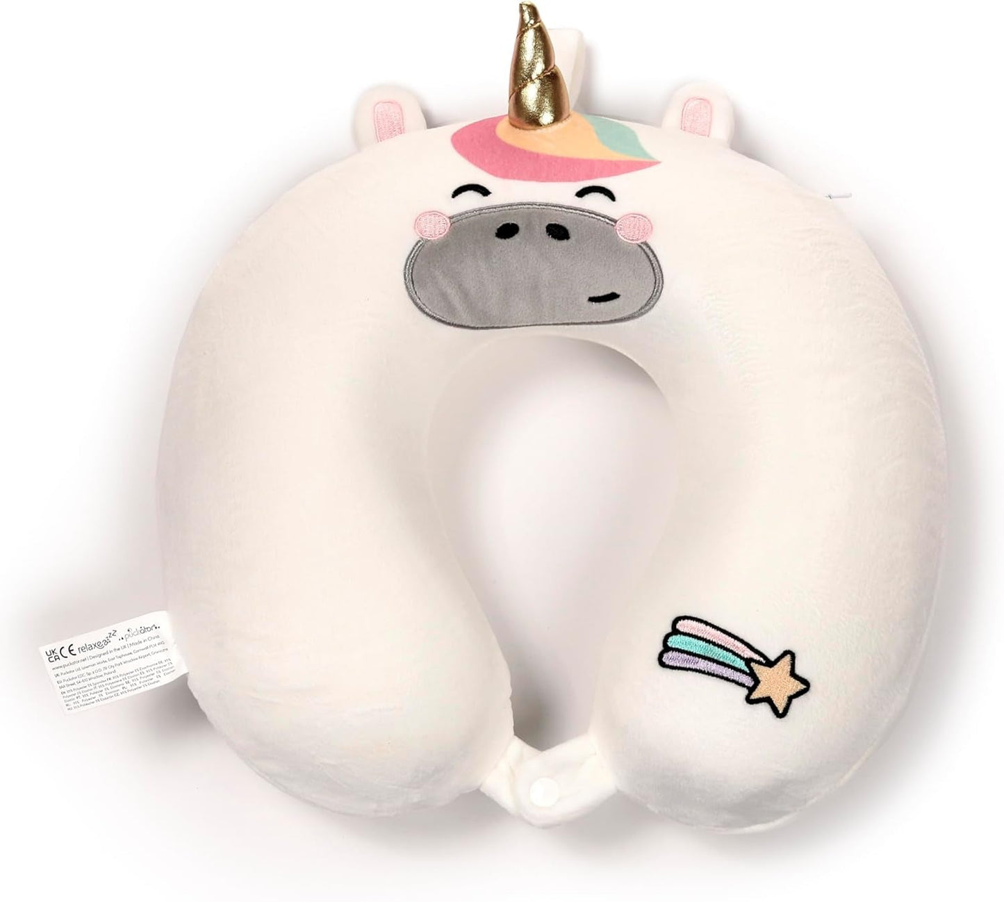 Oreiller de voyage Puckator en mousse à mémoire de forme Relaxeazzz - Astra La Licorne Naty Shop Oreillers de voyage