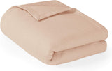 Madison Park Couverture de luxe en coton liquide de haute qualité, douce et confortable, 100 % coton filé à l'anneau, pour lit, canapé ou canapé, Blush Full/Queen Naty Shop Couettes et couettes Rouge Full/Queen