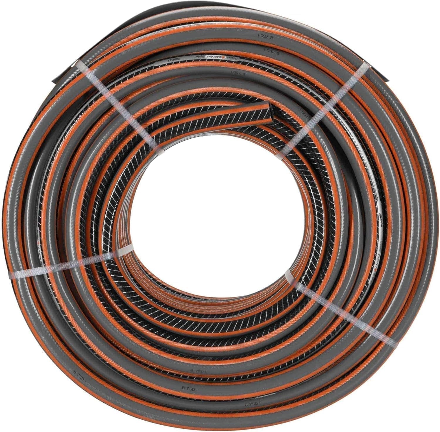 Gardena Tuyau d'arrosage en polychlorure de vinyle (PVC), Comfort HighFLEX 19 mm (3/4"), 50 m : Tuyau d'arrosage avec profil Power-Grip, pression d'éclatement de 30 bar, très flexible, indéformable, résistant aux UV, emballé (18085-20)