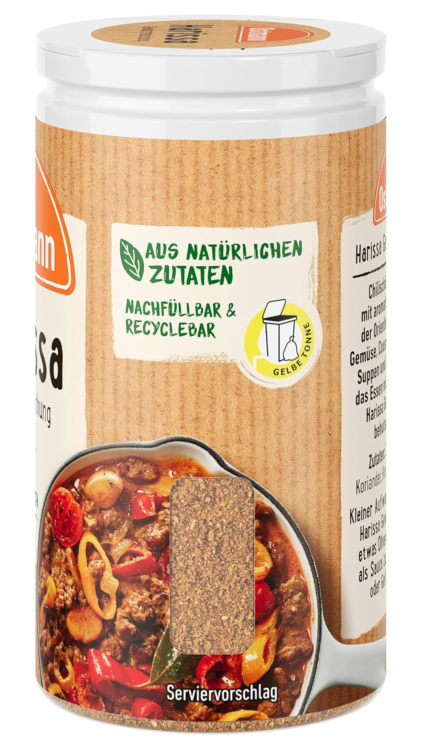 Ostmann Gewürze - Harissa Gewürzmischung | Scharfes orientalisches Gewürz für Geflügel, Fleisch, Gemüse ou Couscous | 35 g dans Der Streudose