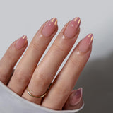Btartbox Faux Ongles Carrés Courts Baby Boomer Colle Sur Blanc Dégradé Rose Faux Ongles Ongles Artificiels Courts avec Colle À Ongles 30 Pièces Faux Ongles Carrés