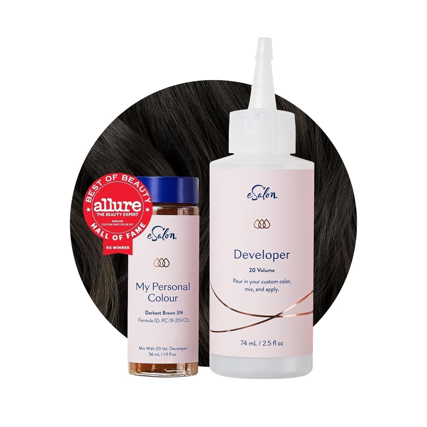 Ensemble de teintures capillaires permanentes, couverture 100 % des gris, coloration maison, 0 % d'ammoniaque, teintures capillaires multidimensionnelles, teintures capillaires professionnelles, Naty Shop, teinture capillaire noir-marron 3N