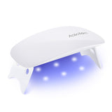 Aokitec Mini lampe UV LED, lampe à ongles gel UV, sèche-ongles portable pour tous types de vernis à ongles en gel, outil de durcissement en forme de souris, compact, léger avec câble USB (blanc)
