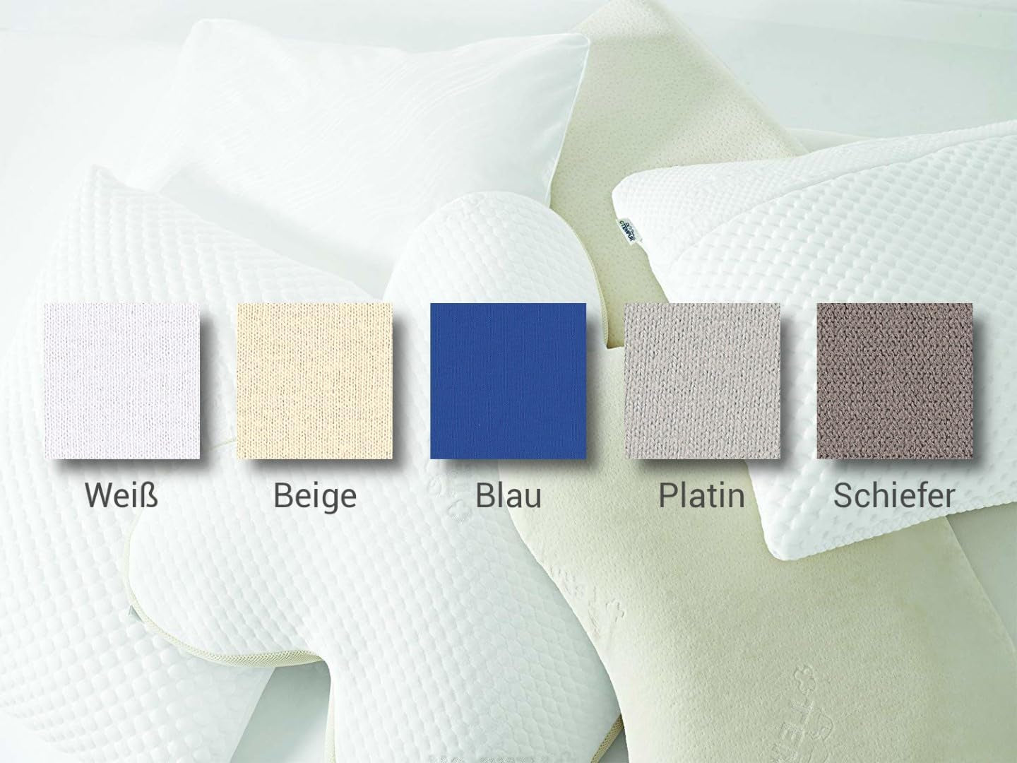 Ensemble de coussins avec rembourrage et housse, oreiller original taille M avec taie d'oreiller en jersey (beige)