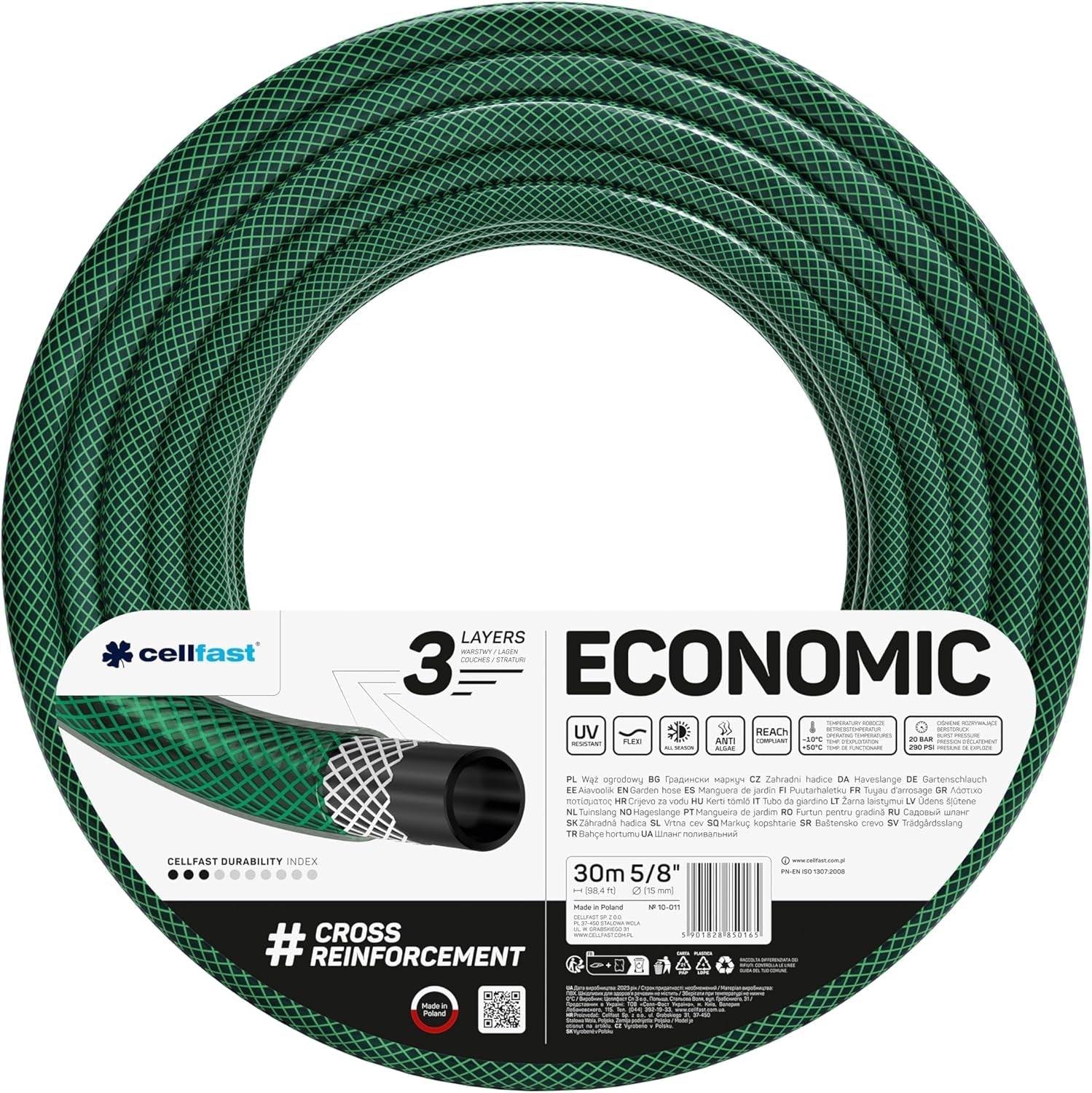 Tuyau d'arrosage Cellfast ÉCONOMIQUE 20m, 5/8", 10-010