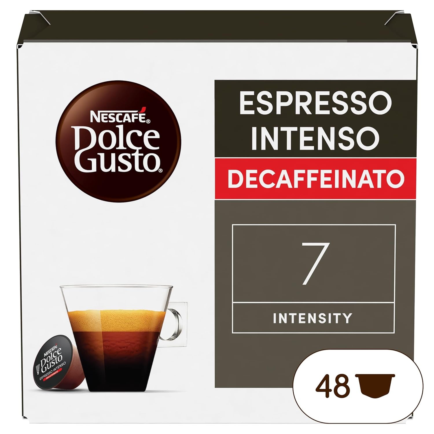 Nescafé Dolce Gusto Café Dolce Gusto Espresso Intenso Desc. | Nestlé Pack 3 Kisten Mit 18 Kapseln,Die Jewells 16 Einheit(3er Pack)