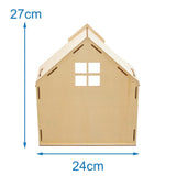 Baker Ross FN199 Kit de maison de poupée en bois - 1 paquet, Kit de maison de poupée pour enfants, Kit d'artisanat Maisons de poupées Naty Shop