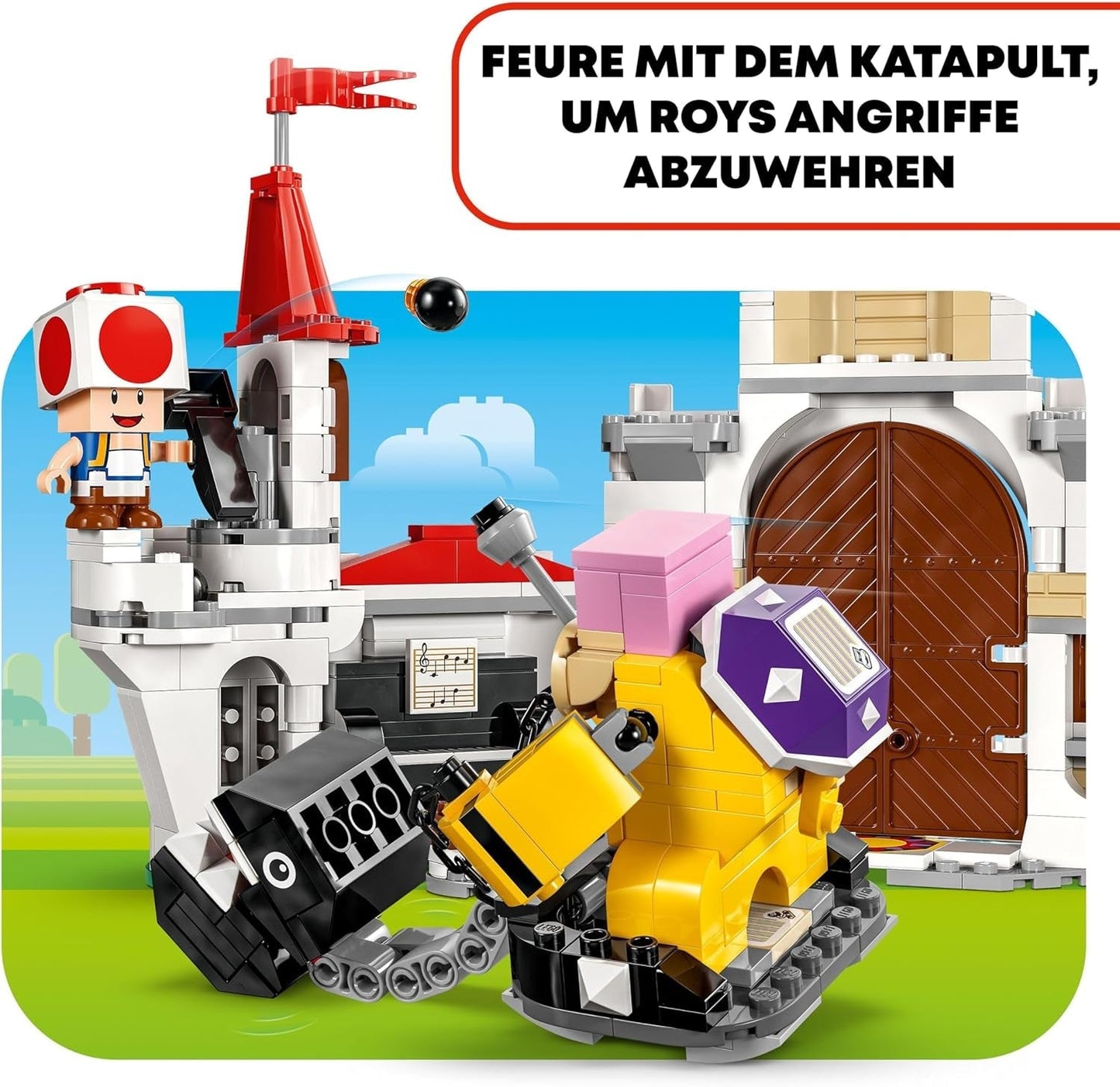 LEGO Super Mario Roy's Battle at the Mushroom Palace Adventure Set avec personnages Nintendo Cadeau pour filles, garçons et joueurs de 7 ans 71435 Jeux de construction Besuche den LEGO-Store