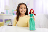 Mattel Disney Princess Ariel Poupée, cheveux longs, positionnables, chaussures et bandeau amovibles, cadeaux Disney, jouet pour 3 ans et plus, HLW10