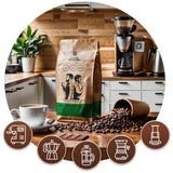 Lot de café en grains 2x1kg 2000g | Brésil Mogiana | Brésil Cerrado | Brésil | Café spécial | Fraîchement frit