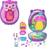 Polly Pocket GKJ64 - Boîte de poche portable en forme d'ananas avec 8 fonctionnalités amusantes, des poupées Polly et Purple, 2 accessoires et une feuille d'autocollants ; jouet pour enfants à partir de 4 ans Pupusi Naty Shop Mamma hérisson enfant