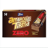 Gaufres au chocolat noir Tirma 70% cacao | Sans sucre ajouté | Convient aux régimes céto | Faible teneur en glucides | Pour les diabétiques Gaufrettes au chocolat Multi Pack | 3 pièces | 64,5g