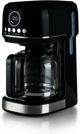 Ariete Moderna 1396 Machine à expresso à filtre pour préparer du café américain jusqu'à 15 tasses Carafe en verre Plaque chauffante Écran LCD Filtres amovibles et lavables Blanc