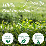 WEETEE Sachets de thé vert, 100 sachets de thé vert, thé vert pur, super antioxydant | Sachets refermables | Préparation chaude ou froide